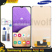 Beyondwolf LCD จอ TFT สำหรับ Samsung Galaxy A32 4G SM-A325F A325F จอแสดงผล LCD แบบสัมผัสหน้าจอประกอบดิจิไทเซอร์พร้อมกรอบหน้าจอ LCD กระจกกันรอยดิจิตอลสัมผัสสำหรับ Samsung A32 4G A325แอลซีดี