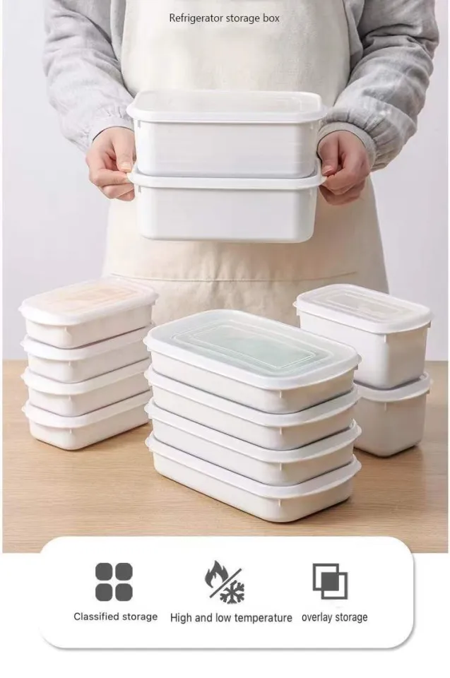 PBENO Food Storage Container Household Fresh-keeping Box With Lid  Japanese-style Frozen Meat Storage Box Can Be Refrigerated And Sealed  Storage Box