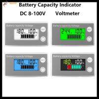 BGHTFF จอ LCD แสดงผล ตัวแสดงความจุแบตเตอรี่ ลิเธียม LiFePO4เซลล์ตะกั่วกรด DC8-100V โวลต์มิเตอร์แบบดิจิตอล ที่มีคุณภาพสูง มืออาชีพอย่างมืออาชีพ มิเตอร์ไฟฟ้ามิเตอร์