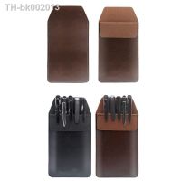 ✗✙✜ Vintage Leather Pen Pocket Multi-funcational Pen Sleeve Pen Holder Case for Office Women Men Doctor Nurse Artist Teacher