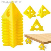 10 PCS Woodworking Paint Bracket Set Yellow Painted Plastic Cushion Block Spray Painting Air Dry Coated Triangular Bracket