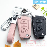 Angel NEW Genuine Leather Car Key Case For Toyota Auris Corolla Avensis Verso Yaris Aygo Scion TC IM 3 Buttons / 2 Buttons