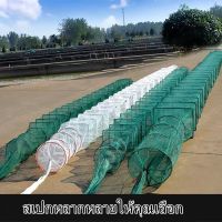 3.8M Crab Crayfish Lobster Catcher Live Trap Fish Net ลอบดักกุ้ง ดักปลา ไอ้โง่ ดักกุ้ง ดักปลา แบบยาว ไซหนอน(ดักกุ้งจีน) แบบยาว 19ชั้น ไอ้โง่ดักปลา ดักกุ้ง ดักสัตว์น้ำ ไซดักกุ้ง ขอบ 25x20 เซ็น ตาอวนถี่ ?ยาว 3.8 เมตร