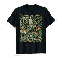 Vintage Inspired Flower Botanical Chart T-Shirts MenS Black T-Shirts Unisex Tops Harajuku Ullzang T-Shirts Funny Print Tshirt