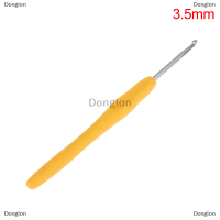 Donglon 1PC 2.0-6.0mm Hand knit Rainbow Soft Handle crochet Rubber Handle crochet CRAFT เส้นด้ายจักรเย็บผ้าเครื่องมือถัก