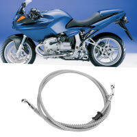 【Clearance Sale】150cm/59.1in สายเบรครถจักรยานยนต์ Silver Steel PVC ฉนวนกันความร้อน Universal Motorbike Accessory