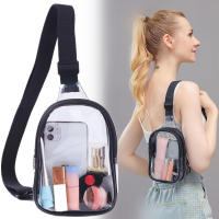 Transparent Sports Chest Bag PVC Messenger Bag Mini Transparent Messenger Bag Chest Hanger Shoulder Bag Waterproof Transparent Chest Bag