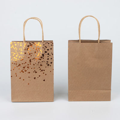 10 Shower Foil Party Gold Brown - Baby Paper For With Pack Thank Medium Bags Gift