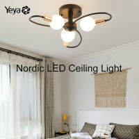 YEYA โคมไฟเพดานสไตล์นอร์ดิก Led,โคมไฟห้องนอนห้องนั่งเล่นสไตล์มินิมอลลิสต์โมเดิร์นหลอดไฟตาข่ายสีแดงสำหรับทางเข้าบ้านระเบียงบันได