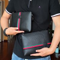 Soft Leather Mens Clutch Bag Large Capacity Envelope Bag Business Casual Clutch Bag Fashionable Long Wallet Korean Version 【OCT】