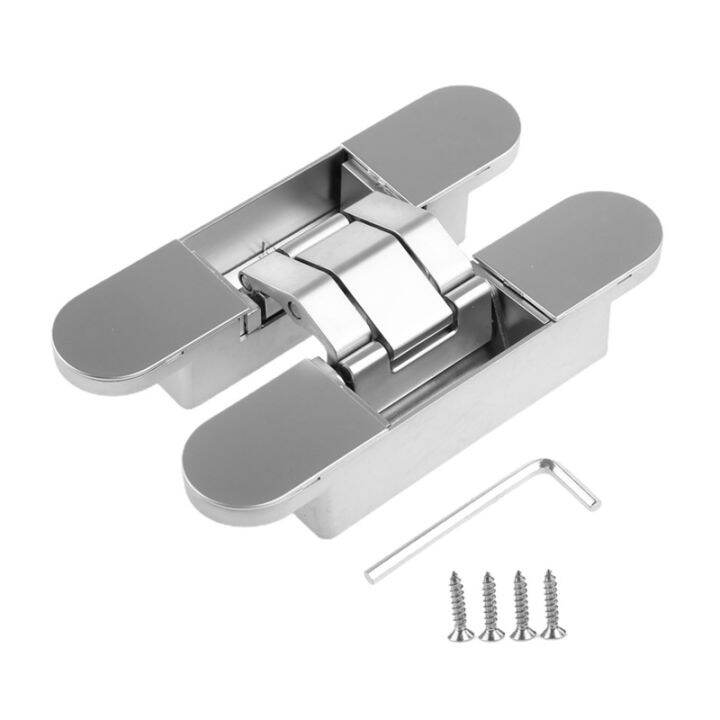 [HOT W] Hidden Door Hinges Invisible Hinges Concealed Hinges Zinc Alloy 180 Degree Swing Hinge 3