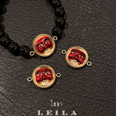Leila Amulets เศรษฐีตาพราน รุ่นกระดุม หน้าแดง (พร้อมกำไลหินฟรีตามรูป)