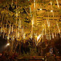 LED ฝนดาวตกวันหยุด String Light กันน้ำ Fairy Garden Decor กลางแจ้ง Street Garland ตกแต่งคริสต์มาส Navidad 2024