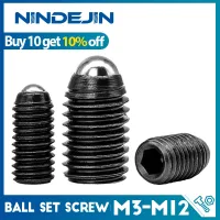 【LZ】 NINDEJIN 2-15pcs Hex Hexágono Soquete Bola Ponto Set Parafuso de Aço Carbono M2/M3/M4/M5/M8/M10/M12 Primavera Bola êmbolo Set Parafuso