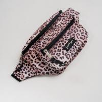 HYPE UNISEX BLACK LEOPARD ZIP BUM BAG