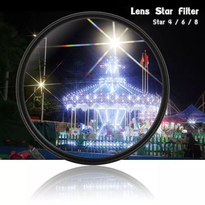 Camera Lens Star Filter 4/6/8 Line Starlight Night Photography for Canon Gopro