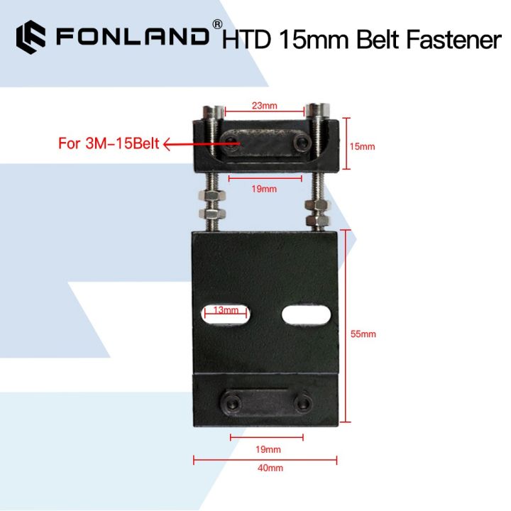 fonland-belt-fastener-for-width-15mm-open-ended-timing-belt-transmission-belts-for-x-y-axis-hardware-tools-machine-parts