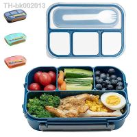 ✶♝☌ Lunch Box Portable Microwave Lunch Containers For Adult/Kid/Toddler 4 Compartment Sealed Salad Box Picnic Food Storage Container