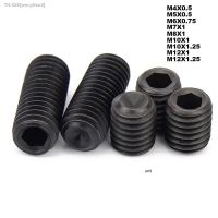 ∏ 2/50pcs M3 M4 M5 M6 M7 M8 M10 M12 Fine Thread Black 12.9 Grade Steel Hex Hexagon Socket Allen Point Grub Headless Screw Set Bolt