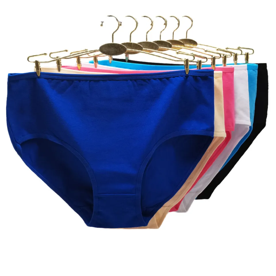 6 Pieces/Lot Cotton Briefs Women Underwear Plus Size Panties High Waist  Panty Female Sexy Underpants Knickers Lingerie 2XL 3XL 4X