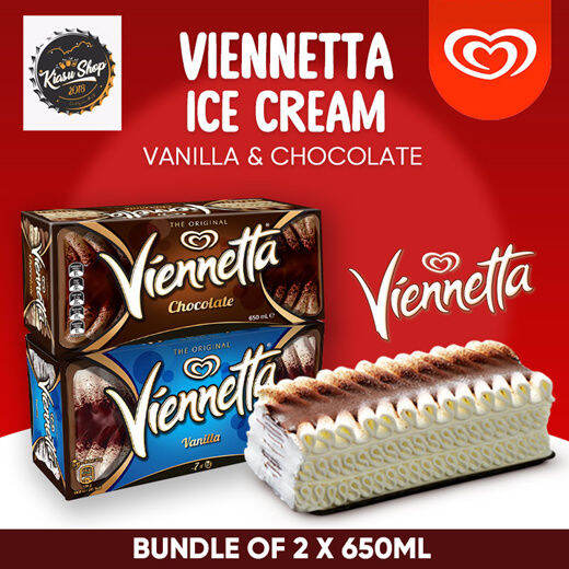 Wall's Ice Cream Cake Chocolate/Vanilla (Bundle of 2 X 650ml