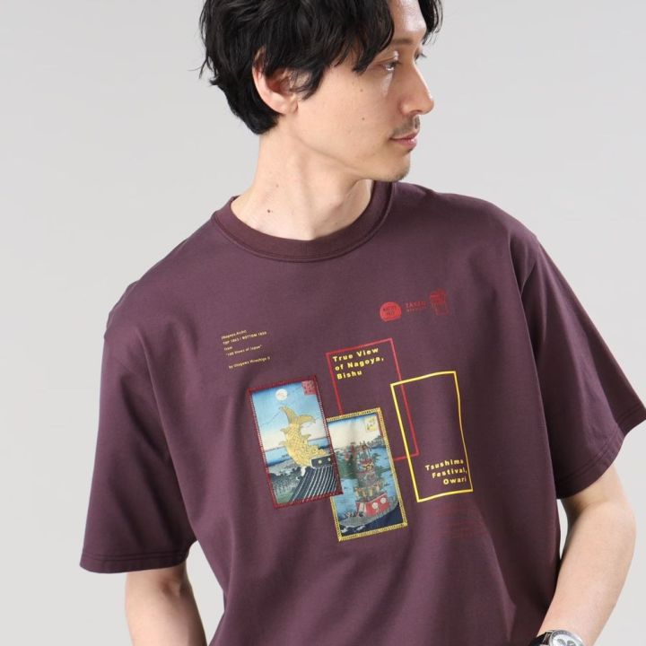 takeo-kikuchi-เสื้อยืดแขนสั้น-nihonga-graphic-aichi-tshirt