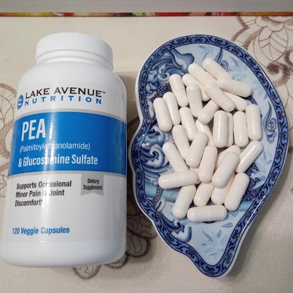 พีอีเอ-pea-palmitoylethanolamide-amp-glucosamide-sulfate-120-veggie-capsules-lake-avenue-nutrition-กลูโคซามีน
