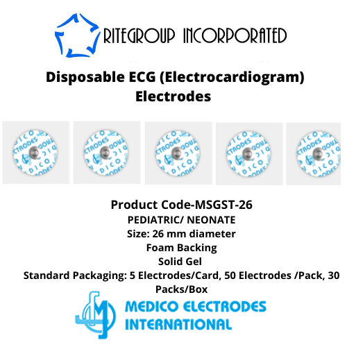 Medico Electrodes, (Disposable ECG (Electrocardiogram)/ EKG > Electrodes ), PEDIATRIC/NEONATE
