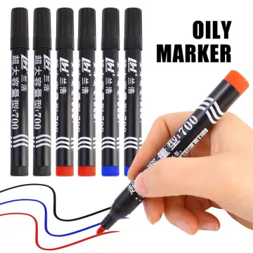 White Marker Pen Alcohol Paint Oily Waterproof Tire Painting Graffiti Pens  Permanent Gel Pen For Fabric Wood Leather Marker