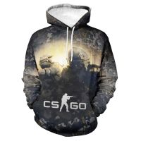 CSGO-Sudadera con capucha de manga larga para hombre y mujer, ropa de calle con estampado de contador de golpes, estilo militar, de gran tamaño, para primavera y otoño