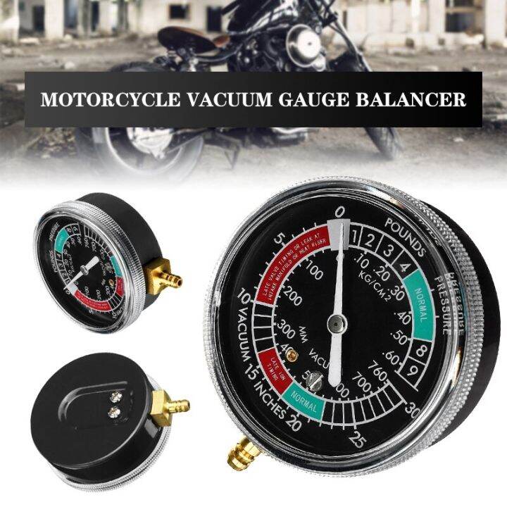 Motorcycle Car Fuel Vacuum Gauge Carburetor Carb Synchro Gauge Meter