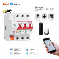 Tuya 3P WiFi Circuit Breaker สมาร์ทรีโมทคอนโทรล Overload ป้องกันการลัดวงจรด้วย Alexa Google สำหรับ Smart Home-Mumie