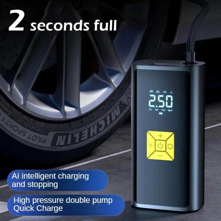 【HOT OS】Tyre Pressure Pump Wireless Car Tyre Air Pressure Checker Angin ...