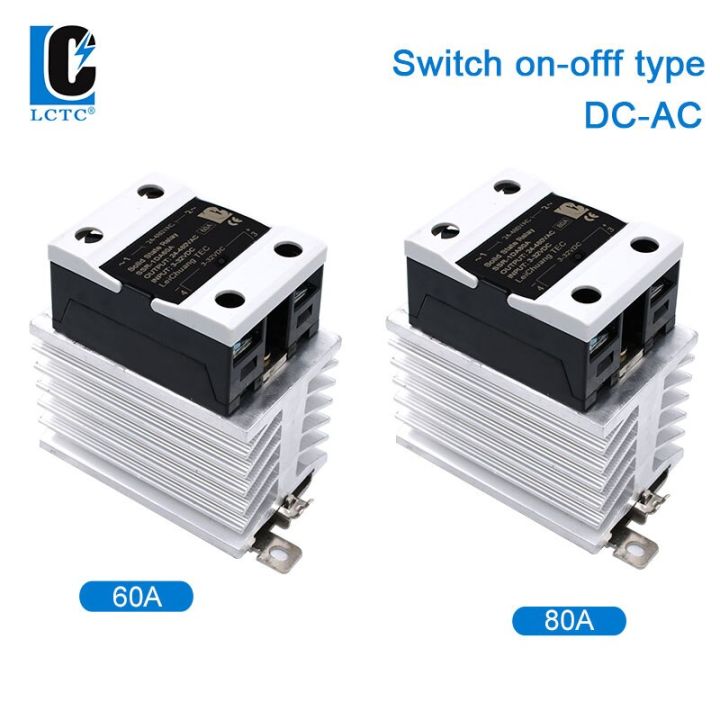 60a-80a-dc-ac-dc-dc-ac-ac-0-5-10vdc-4-20ma-va-manual-single-phase-solid-state-relay-with-radiator-voltage-regulation-electrical-circuitry-parts