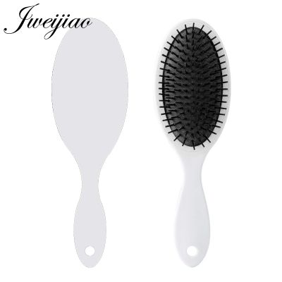 JWEIJIAO Personalized Custom Photo Salon Massage Comb Woman Tangle Scalp Shower Wet Detangle Hair Brush Salon Hair Styling Tools