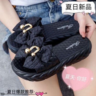 【July】 Internet celebrity fashion hot style high-end all-match non-slip 2023 new shoes flat heel slippers womens outerwear