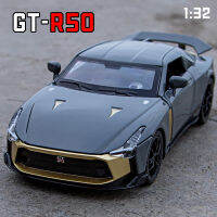 【RUM】1:32 Nissan GT-R50รถโลหะผสมรุ่น Light &amp; เสียงประกอบรถ Diecast ของเล่นสำหรับของขวัญวันเกิดเด็กชาย Kids Toys คอลเลกชันรถ