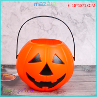 mazalan Halloween PARTY props ถังฟักทองพลาสติกตกแต่งตกแต่งฮาโลวีน