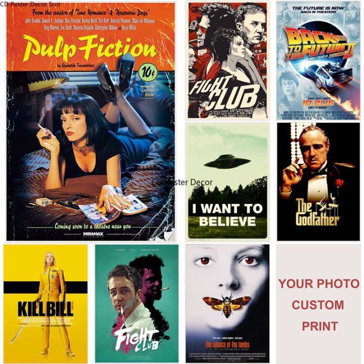 Pulp Fiction/Fight Club/Kill Bill Movie Poster Custom Photo Paper Posters  Home Bar Cafe Cinema Decor Art Wall Painting Sticker | Lazada