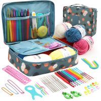 Wool Crochet Hooks Set Beginner Handmade Crafts Knitting Crochet Hooks Needle Yarn Wools Storage Bag DIY Sewing Accessories