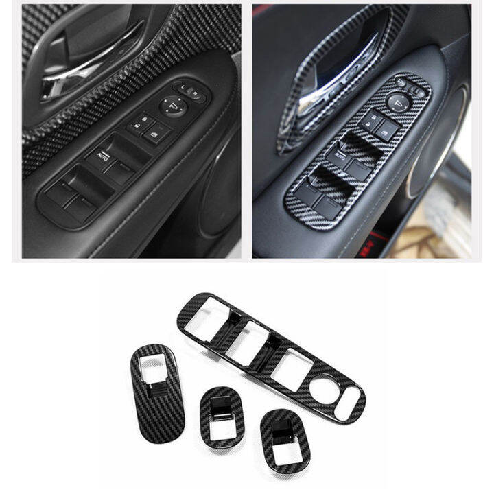 for-honda-hrv-hr-v-vezel-2014-2020-carbon-fiber-door-handle-window-lift-switch-panel-cover-trim-decorator-accessories