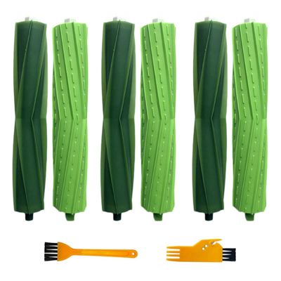 3 Pair Main Rubber Brush Replacement for iRobot Roomba I3 I7 E5 E6 Series Robot Vacuum Cleaner Accessories