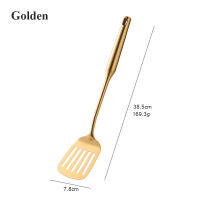 17 pcs Stainless Steel Kitchenware Set Long Handle Cooking Tools Matt Polish Slotted Turner Gold Kitchen Accessories Utensil