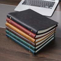 AIGUONIU Genuine Leather Handmade B5 Size Ring Planner Vintage Unisex Notebook With 9-hole Binder Sketchbook Notepad Wholesale Note Books Pads