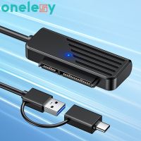 Onelesy SATA to USB Adapter 2-in-1 USB3.0 Type-c to SATA for 2.5 Inch HDD Hard Disk Data Transfer USB SATA Converter for Laptop