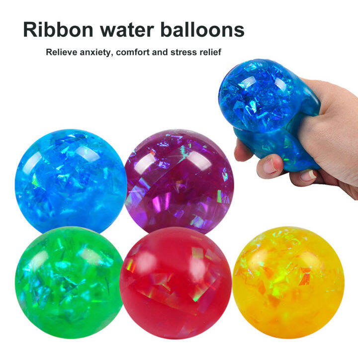 Sensory Stress Ball Decompression Ball Rainbow Stress Relief Fidget Toy ...