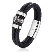 【YP】 European and Mens Leather Titanium Braided Rope