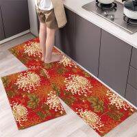 [COD] Factory wholesale modern minimalist large flower kitchen floor mat bedside strip entrance door bathroom