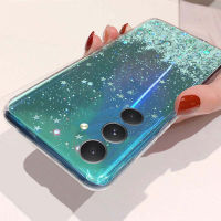 เคสโทรศัพท์ใหม่สำหรับ Samsung Galaxy M14 ฝาหลังแวววาวเลื่อมเงางามท้องฟ้าเต็มไปด้วยดวงดาวนิ่มโปร่งใสพระจันทร์เต็มดวงเคสโทรศัพท์ Samsung M14