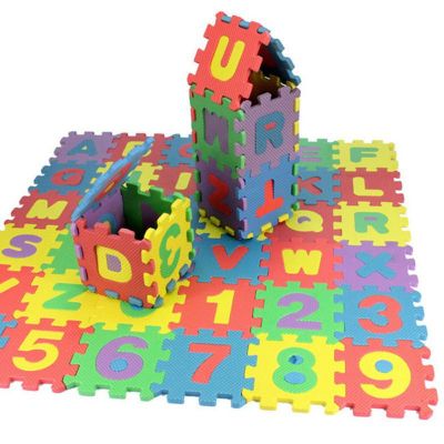 Baby Kids Alphanumeric Educational Puzzle Blocks Infant Child Toy